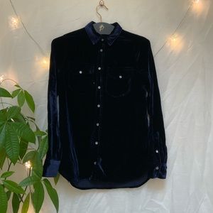 J.Crew Velvet Button-down Shirt
